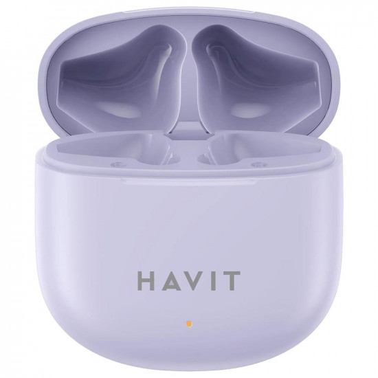 Havit Wireless Earbuds (TW976) with Microphone, Bluetooth 5.3, True Wireless Stereo, Type C, 300mAh Purple