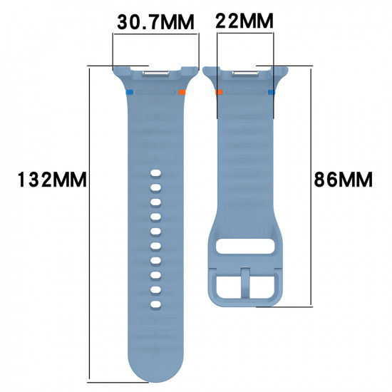 Techsuit Watchband (W079) Samsung Galaxy Watch8 40mm/Watch8 44mm/Watch8 Classic Denim Blue Techsuit Watchband (W079) Samsung Galaxy Watch8 40mm/Watch8 44mm/Watch8 Classic Denim Blue