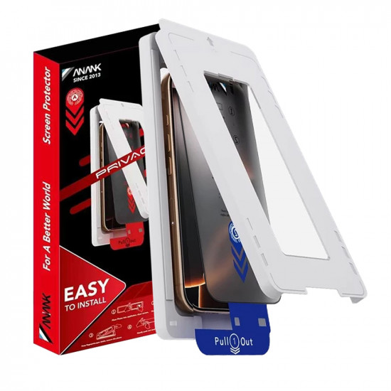 ANANK  2.5D 2X Reinforced Privacy Screen Protector  iPhone 15 Pro  Black