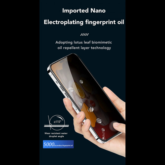 ANANK  2.5D 2X Reinforced Privacy Screen Protector  iPhone 15 Pro  Black