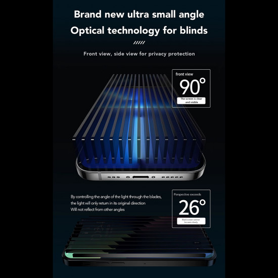 ANANK  2.5D 2X Reinforced Privacy Screen Protector  iPhone 15 Pro  Black