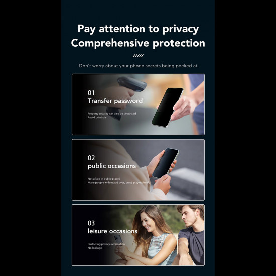 ANANK  2.5D 2X Reinforced Privacy Screen Protector  iPhone 15 Pro  Black
