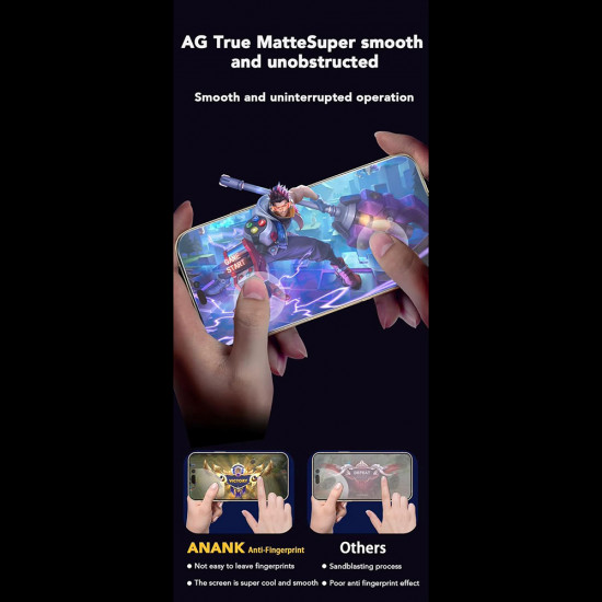 ANANK 2.5D 1X Reinforced Anti fingerprint Screen Protector iPhone 16 Pro Black ANANK 2.5D 1X Reinforced Anti fingerprint Screen Protector iPhone 16 Pro Black