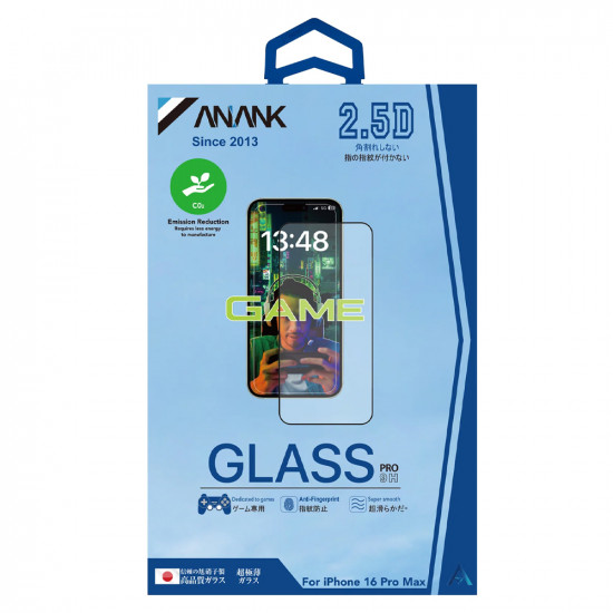 ANANK 2.5D 1X Reinforced Anti fingerprint Screen Protector iPhone 16 Pro Black ANANK 2.5D 1X Reinforced Anti fingerprint Screen Protector iPhone 16 Pro Black