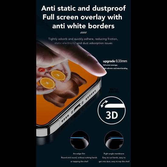 ANANK  2.5D 26Β° Privacy Screen Protector  iPhone 14  Black