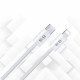 Blueo Data Cable Type C to Lightning, Fast Charging, Braided, 2m White
