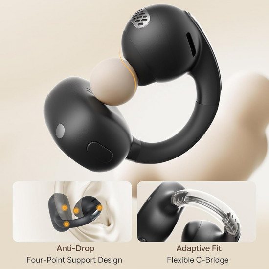 Baseus Wireless Earbuds Bowie MC1 (A00083501126 00) Open Ear Clip on Design, BT V5.4, IP57 Waterproof, 600mAh Black Baseus Wireless Earbuds Bowie MC1 (A00083501126 00) Open Ear Clip on Design, BT V5.4, IP57 Waterproof, 600mAh Black
