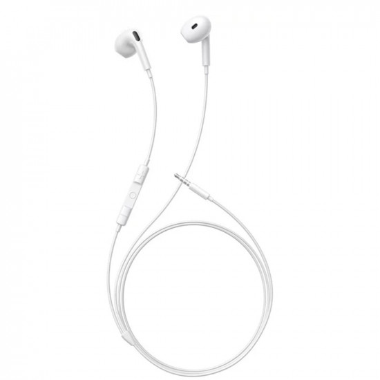 Baseus Wired Earphones Encok HZ19 (A00182301213 00) Jack 3.5mm, Built in Microphone , Half In Ear Moon White Baseus Wired Earphones Encok HZ19 (A00182301213 00) Jack 3.5mm, Built in Microphone , Half In Ear Moon White