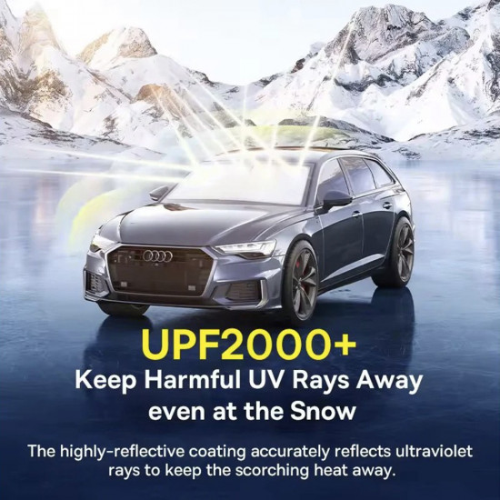 Baseus Windshield Sun GoTrip DT1 (C0118200) UPF2000+, 99.95% UV Blocking Rate, 80 x 150cm Black