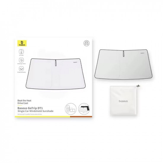Baseus Windshield Sun GoTrip DT1 (C0118200) UPF2000+, 99.95% UV Blocking Rate, 80 x 150cm Black