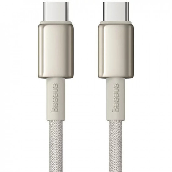 Baseus Data Cable Tungsten Gold (P10319800G21 00) Type C to Type C, Super Fast Charge, 100W, 480Mbps, 1m Gold