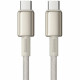 Baseus Data Cable Tungsten Gold (P10319800G21 00) Type C to Type C, Super Fast Charge, 100W, 480Mbps, 1m Gold