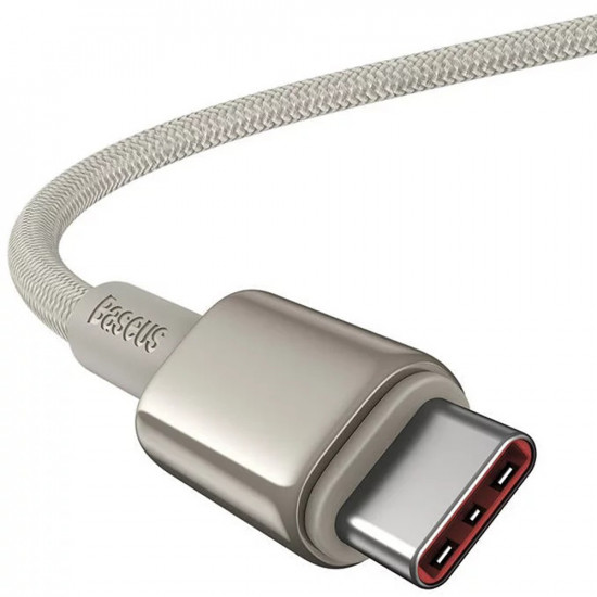 Baseus Data Cable Tungsten Gold (P10319800G21 00) Type C to Type C, Super Fast Charge, 100W, 480Mbps, 1m Gold