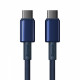Baseus Data Cable Tungsten Gold (P10319800321 04) Type C to Type C, Super Fast Charge, 100W, 480Mbps, 2m Navy Blue