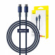Baseus Data Cable Tungsten Gold (P10319800321 04) Type C to Type C, Super Fast Charge, 100W, 480Mbps, 2m Navy Blue