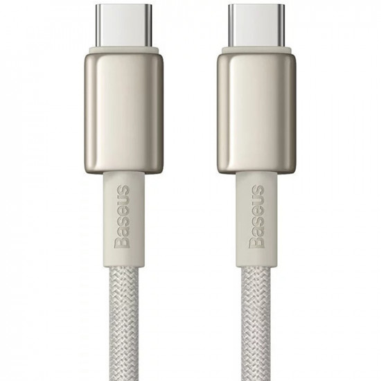 Baseus Data Cable Tungsten Gold (P10319800G21 01) Type C to Type C, Super Fast Charge, 100W, 480Mbps, 2m Gold