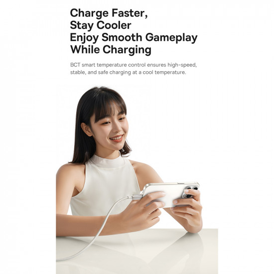 Baseus Data Cable Titanium (P10378100G21 01) USB C to Type C, 100W, Fast Charging, 480Mbps, 2m Galaxy Titanium Gold