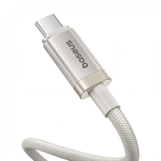 Baseus Data Cable Titanium (P10378100G21 01) USB C to Type C, 100W, Fast Charging, 480Mbps, 2m Galaxy Titanium Gold