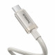 Baseus Data Cable Titanium (P10378100G21 01) USB C to Type C, 100W, Fast Charging, 480Mbps, 2m Galaxy Titanium Gold