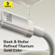 Baseus Data Cable Titanium (P10378100G21 01) USB C to Type C, 100W, Fast Charging, 480Mbps, 2m Galaxy Titanium Gold