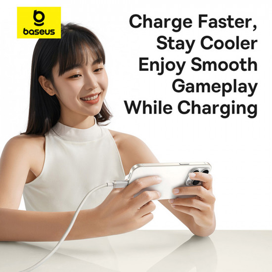 Baseus Data Cable Titanium (P10378100G21 01) USB C to Type C, 100W, Fast Charging, 480Mbps, 2m Galaxy Titanium Gold
