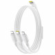 Baseus Data Cable Silky (P10377706213 00) Fast Charge, Type C to Micro USB, Lightning, USB C, 100W, 1.5m Moon White