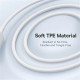 Baseus Data Cable Silky (P10377706213 00) Fast Charge, Type C to Micro USB, Lightning, USB C, 100W, 1.5m Moon White