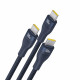 Baseus Data Cable Flash Series 3 (P10377503321 00) Fast Charge, USB C to 3x Type C, 3in1, PD100W, 480Mbps, 1.5m Blue