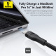 Baseus Data Cable Flash Series 3 (P10377503111 00) Fast Charge, USB C to 3x Type C, 3in1, PD100W, 480Mbps, 1.5m Black