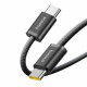 Baseus Data Cable Dynamic 4 Series (P10381400111 00) for iPhone, Type C, Fast Charge, 100W, 480Mbps, Naylon, 1m Black