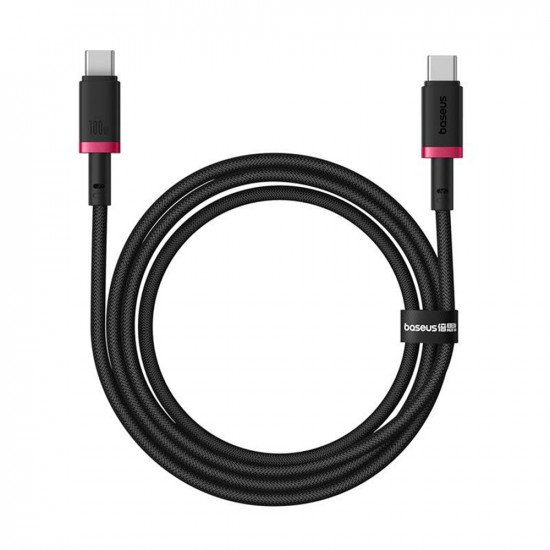 Baseus Data Cable Dura Series (P10377803U01 01) for MacBook, Type C, Fast Charge, PD 100W, 480Mbps, 1m Red / Black