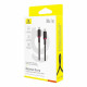Baseus Data Cable Dura Series (P10377803U01 01) for MacBook, Type C, Fast Charge, PD 100W, 480Mbps, 1m Red / Black