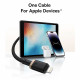 Baseus Data Cable Dura Series (P10377800U01 02) Type C to Lightning, Fast Charging, PD 20W, Nylon, 2m Gold / Black