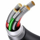 Baseus Data Cable (P10377705213 00) Fast Charge, USB to USB C, Lightning, Micro USB, 100W, 480Mbps, 1.5m White
