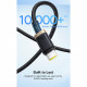 Baseus Data Cable Dura Series (P10377803U03 00) for MacBook, Fast Charging, Type C, PD 240W, 480Mbps, 1m Gold / Black
