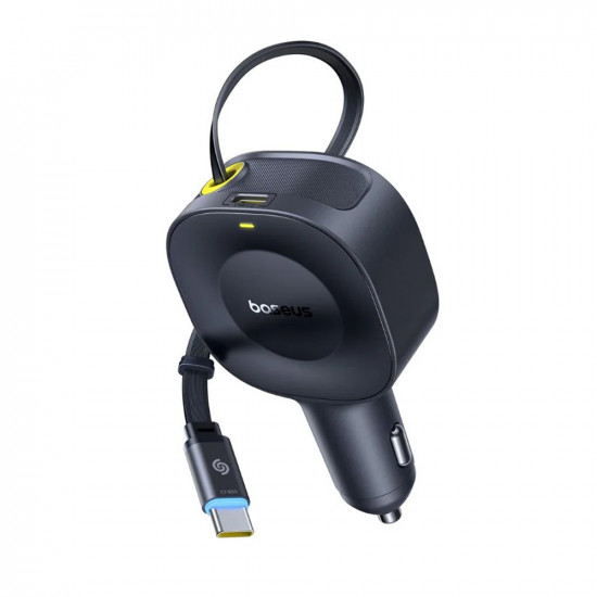 Baseus Car Charger PrimeTrip VR2 (C0206400) with Retractable Cable, 2 x Type C, 30W Black