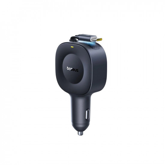 Baseus Car Charger PrimeTrip VR2 (C0206400) with Retractable Cable, 2 x Type C, 30W Black