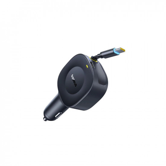 Baseus Car Charger PrimeTrip VR2 (C0206400) with Retractable Cable, 2 x Type C, 30W Black