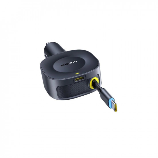 Baseus Car Charger PrimeTrip VR2 (C0206400) with Retractable Cable, 2 x Type C, 30W Black