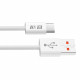 Blueo Data Cable USB A to Type C, Braided, Fast Charging, 6A White