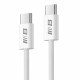 Blueo Data Cable Type C to Type C, Fast Charging, Braided, 1.2m White