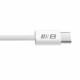 Blueo Data Cable Type C to Type C, Fast Charging, Braided, 1.2m White