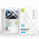 Blueo Data Cable Type C to Type C, Fast Charging, Braided, 1.2m White