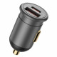 Blueo Car Charger 1x USB, 1x Type C, 35W, with Built in Protections, for 12V to 24V DC Socket, Matte Finish Grey Blueo Car Charger 1x USB, 1x Type C, 35W, with Built in Protections, for 12V to 24V DC Socket, Matte Finish Grey