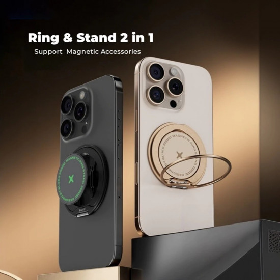 Blueo Slim Magnetic Ring Holder Black