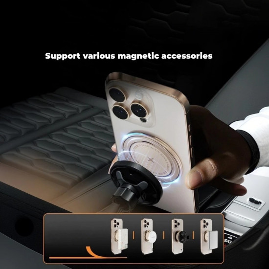 Blueo Slim Magnetic Ring Holder Black