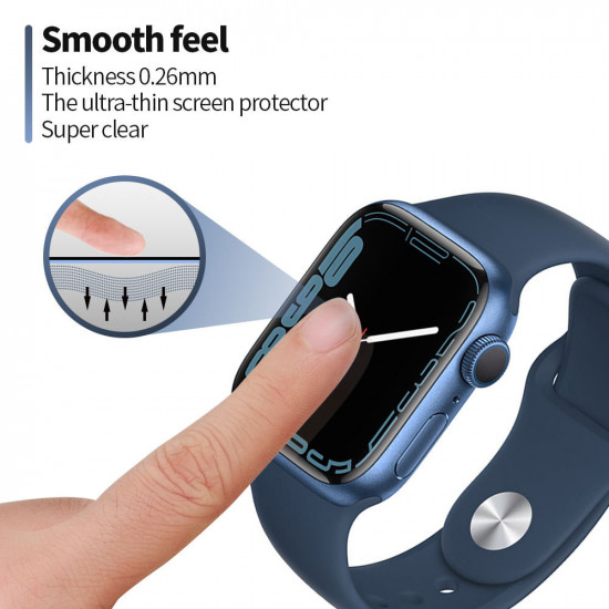 Blueo High Molecule Screen Protector with Dust Removal Locator Apple Watch 7 / 8 (45mm) Black Blueo High Molecule Screen Protector with Dust Removal Locator Apple Watch 7 / 8 (45mm) Black