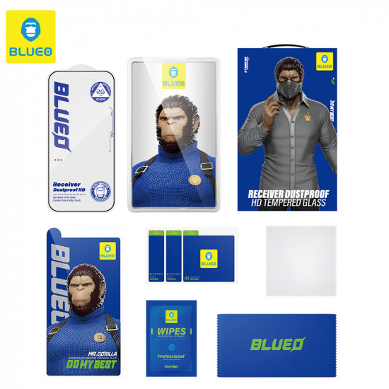 Blueo Anti Dust HD Glass iPhone 14 Pro Black