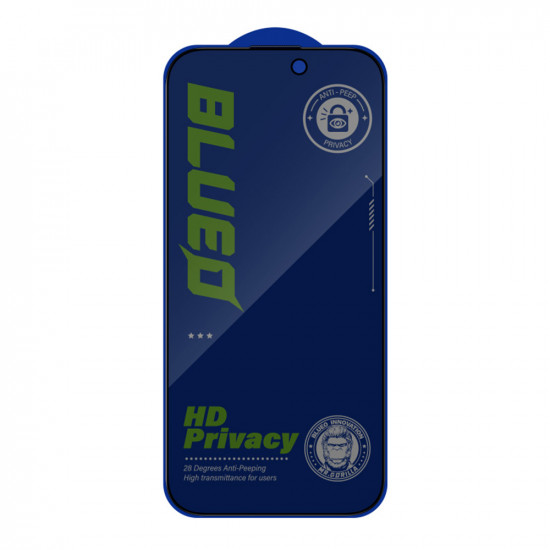 Blueo Anti Peep Privacy Glass iPhone 14 Pro Black