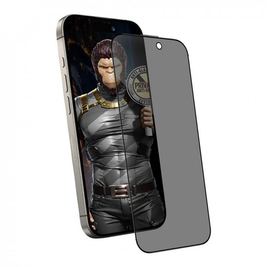 Blueo Anti Peep Privacy Glass iPhone 15 Pro Matte Black Blueo Anti Peep Privacy Glass iPhone 15 Pro Matte Black